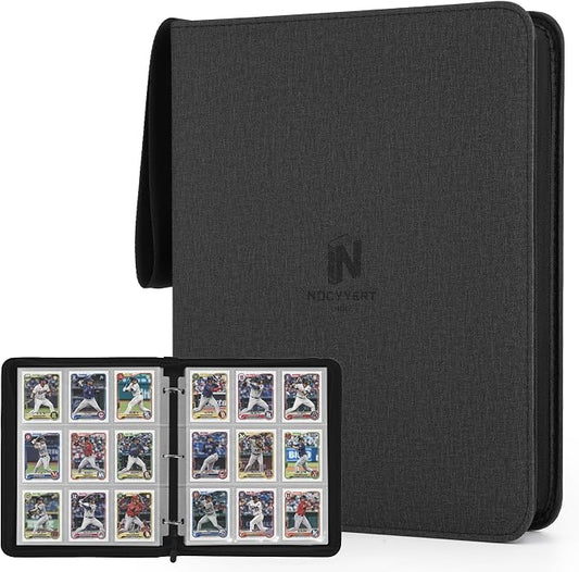 Trading Card Binder, Premium 9 Pocket 720 Double Sided Pocket Collection Binder,Card Album for TCG Card Holder for Game Card, Sports Card, Yugioh, MTG etc(Black 2)