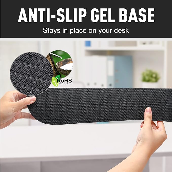 Gimars Upgrade Enlarge Silky Gel Memory Foam Keyboard Wrist Rest, Wrist Rest for Computer Keyboard, Ergonomic Mouse pad Rests for Typing Pain Relief, Wrist Support for Office, Gaming, Blue Gradient