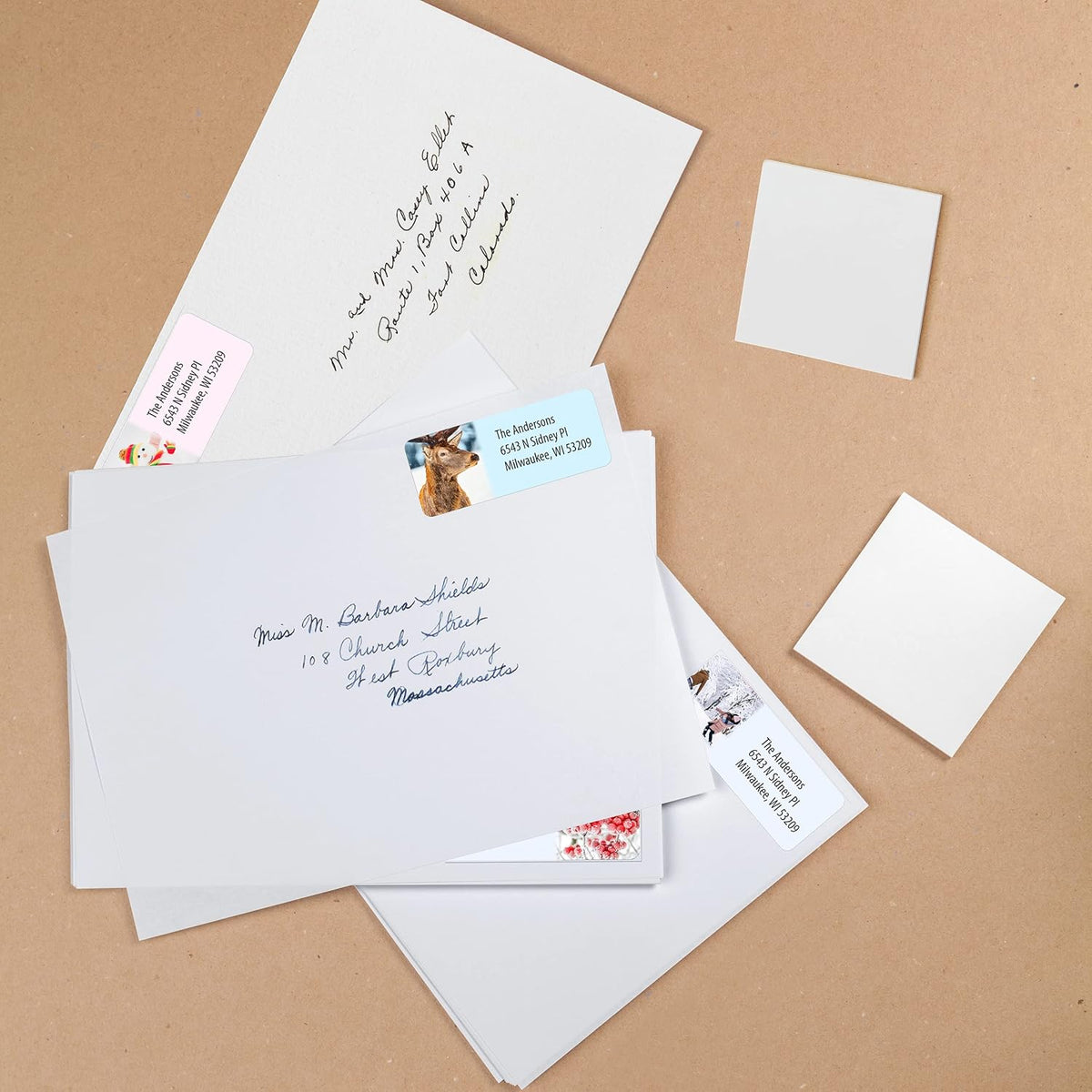 Customized Personalized Winter Holiday Address Labels - Made in The USA by Kenco (500 Labels, Winter)