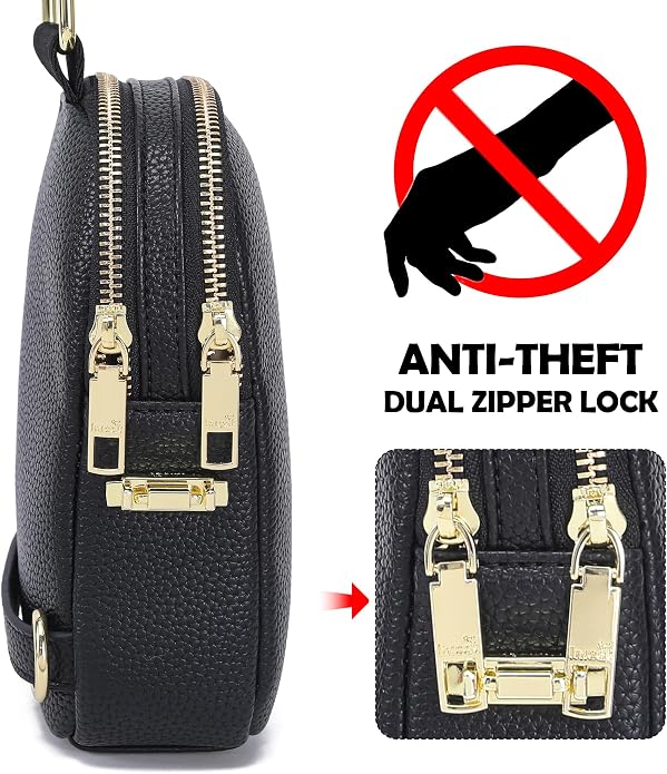 Lightweight Small Crossbody Sling Bag for Women | Mini Travel Purse,Multi-pocket with Card Slots,Durable Vegan Leather,Everyday Carry