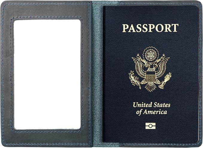 Passport Wallets and Vaccine Card Holder Combo,RFID Blocking Genuine Leather Passport Holder Cover Case with CDC Vaccination Card Slot, Leather Travel Documents Organizer Protector for Women
