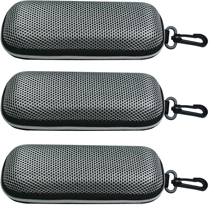 Unisex Semi-Hard Shell Eyeglasses Cases(3 Pack), Protective Case For Glasses