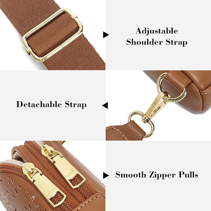 Lightweight Small Crossbody Sling Bag for Women | Mini Travel Purse,Multi-pocket with Card Slots,Durable Vegan Leather,Everyday Carry