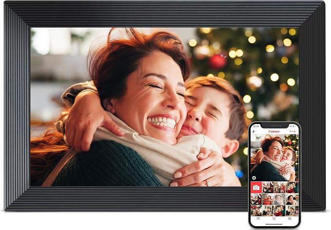 Digital Picture Frame, Frameo WiFi 10.1 Inch 1280*800IPS HD Touch Screen Digital Photo Frame, 32GB Memory, Auto-Rotate, Share Picture Video, Birthday Gifts for Women, Gifts for Mom, Dad, Wedding Gifts