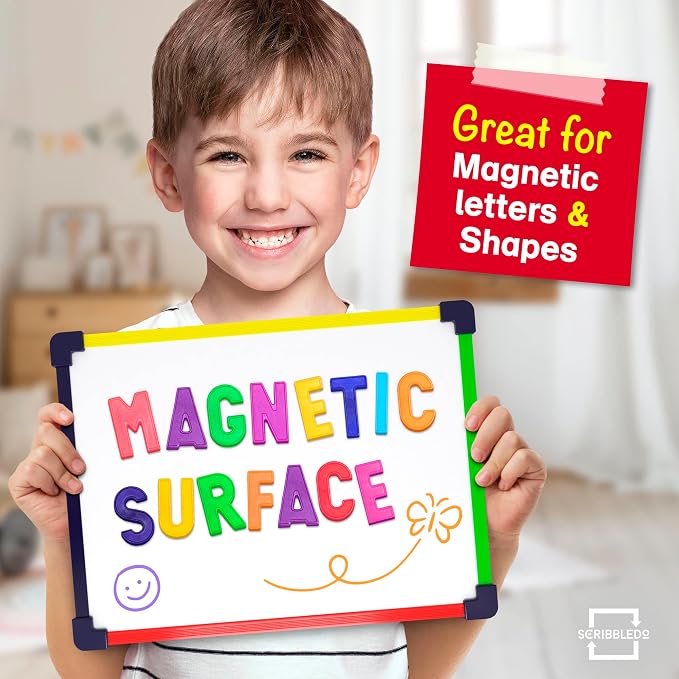 ScribbleDo 10 Pack Magnetic Dry Erase Board for Kids Whiteboard 9”x12” Includes White Board for Writing Learning & Drawing Art Educational Kids Toy
