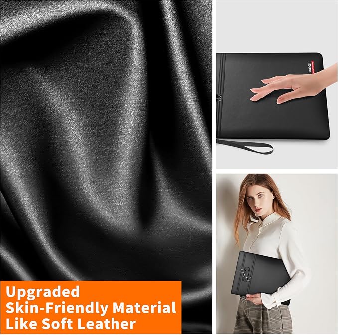 Noiposi 2-Pockets Fireproof Document Bag with Lock | 12 Layers 6400℉ Fireproof Bag(15x11 inch ) for Legal Letter Documents - Give You Peace of MInd