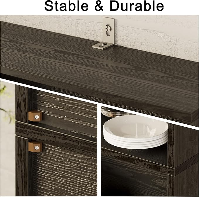 IRONCK Industrial Bookshelves and Bookcases with Doors Floor Standing 6 Shelf Display Storage Shelves 70 in Tall Bookcase for Home Office, Living Room