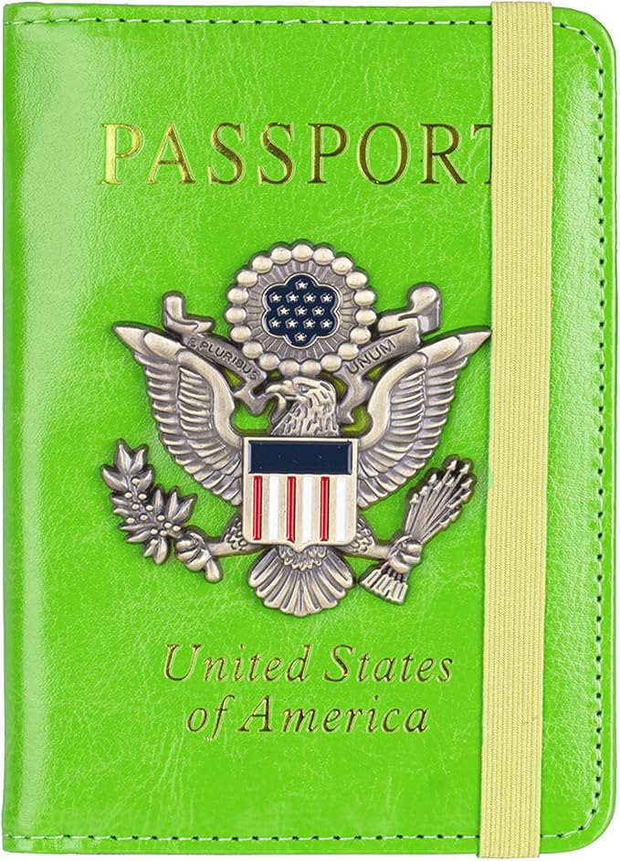 Premium Passport Holder for Travel RFID Blocking Passport Cover Slim | Passport Cover for Women Men Leather US Passport Wallet Case for Travel Passport Book Cover Travel Document Organizer Carrier