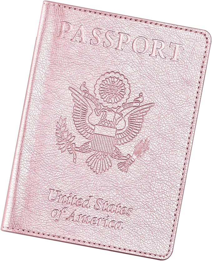 Passport Wallet For Women,Passport Holder For Women-Gold Rose