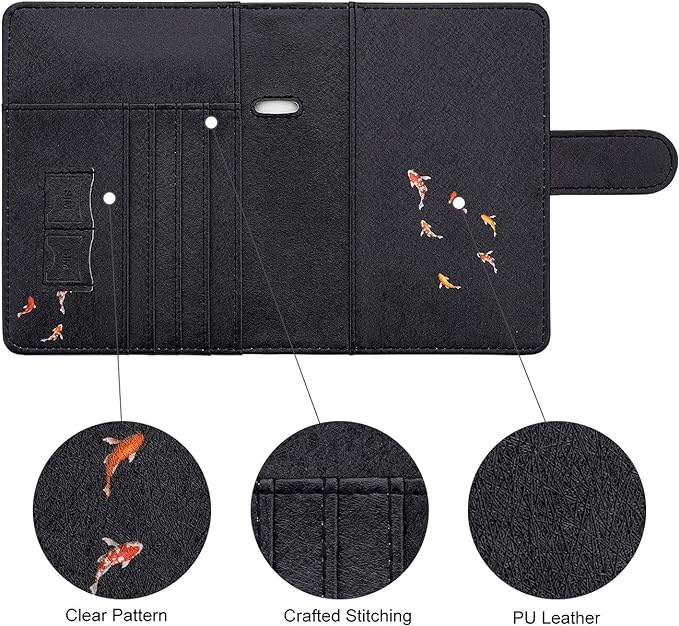 WALNEW Passport Holder for Travel, RFID Passport Wallet, Travel Essentials | PU Leather Passport Cover Case with Pen Holder, Travel Must Haves Accessories, Passport Book Holder for Women Men