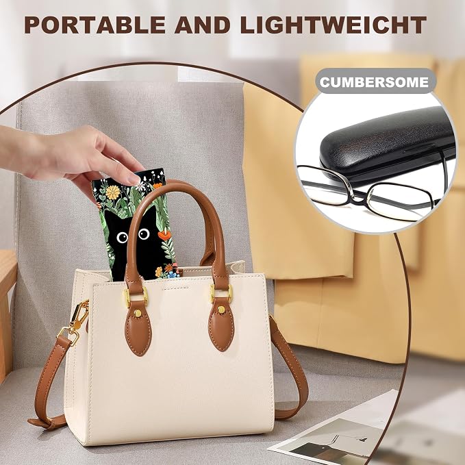 Anikathy 2Pcs Sunglass Eyeglass Glasses Case Soft PU Leather with Cleaning Cloth Cute Glasses Pouch Bag for Men Women Girs