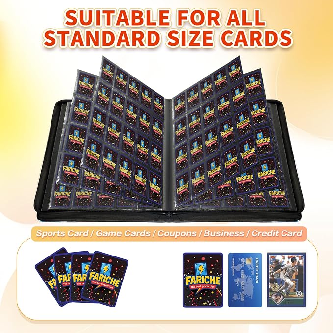 Toploader Card Binder for TCG Cards, 20-Pocket Portable Card Collector Ablum Holder Book Fits 2000 Cards with 50 Removable Sleeve, Waterproof Trading Card Binder Display Storage Carrying Cases