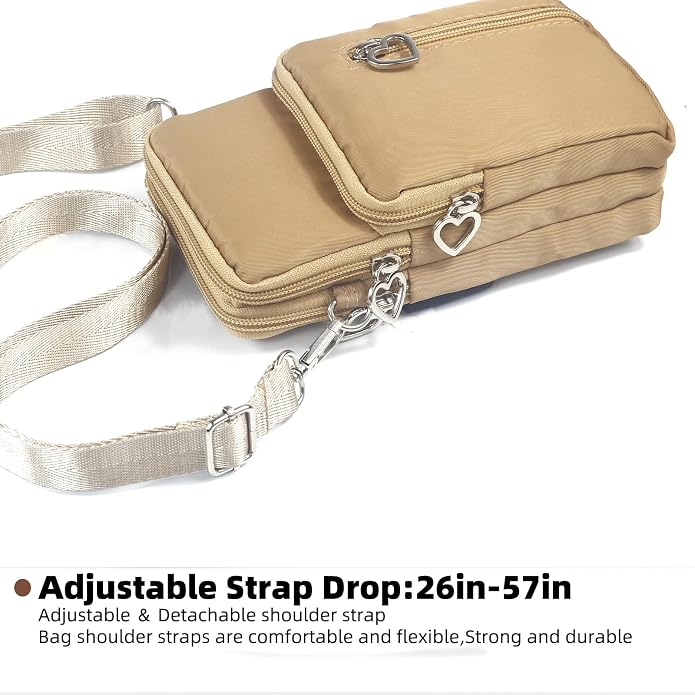 Small Crossbody Bag for Women - Mini Phone Purses with Crossbody Strap and Wallet - Nylon Arm Bag