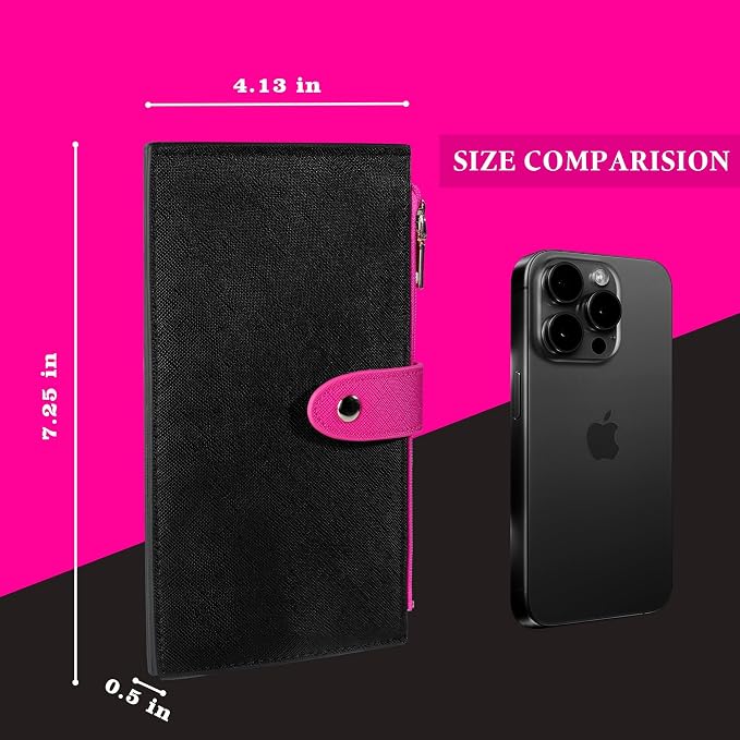 Travelambo RFID Wallet Women Bifold Multi Card Wallet Case with Zipper Pocke Credit Card Holder for Women
