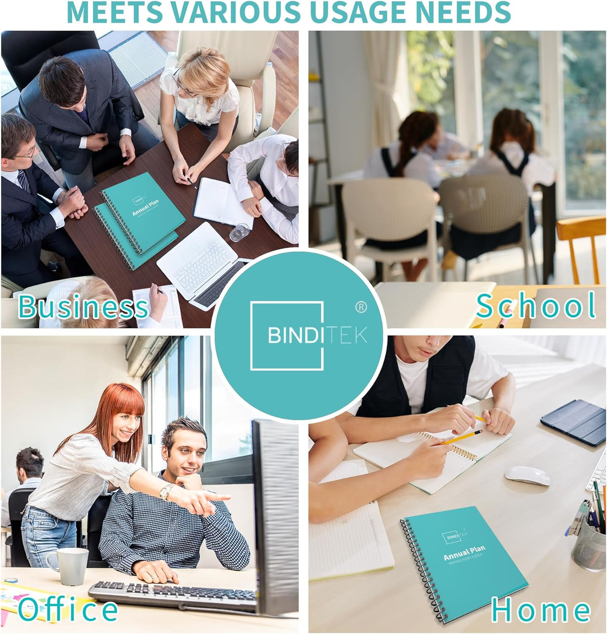 Binditek 100 Pack 10 Mil PVC Clear Binding Covers, 8.5 x 11 Inches, Letter Size, Square Corners, Un-Punched, Office Supplies