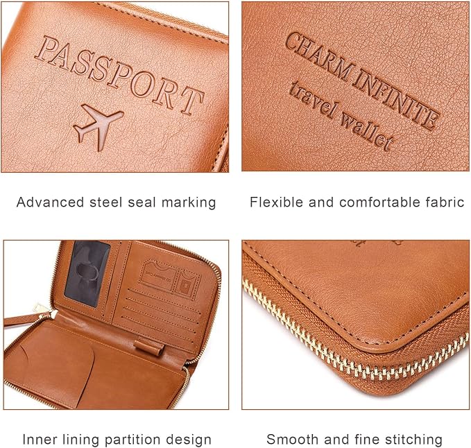 Multi-Function RFID Travel Passport Wallet with Phone Pocket - Ultimate Passport Holder for Women & Men | Holds Phones, Passports, Cash, Cards & Boarding Passes (Green)