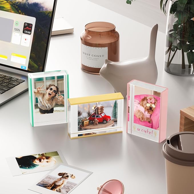 WINKINE Instax Mini Frames, Polaroid Frame for Fujifilm Instax Mini Film, 2x3 Small Picture Frames for Desktop, Polaroid Photo Frame, Small Size Wallet Picture Holder