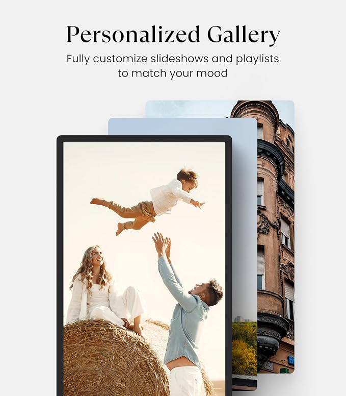 Cozyla Frame: 32" WiFi Digital Picture Frame with Large Display – No Subscription & Unlimited Storage, Support Long Video, Electronic Photo Frame for Gift, Share via Google Photos, App, Email, Web