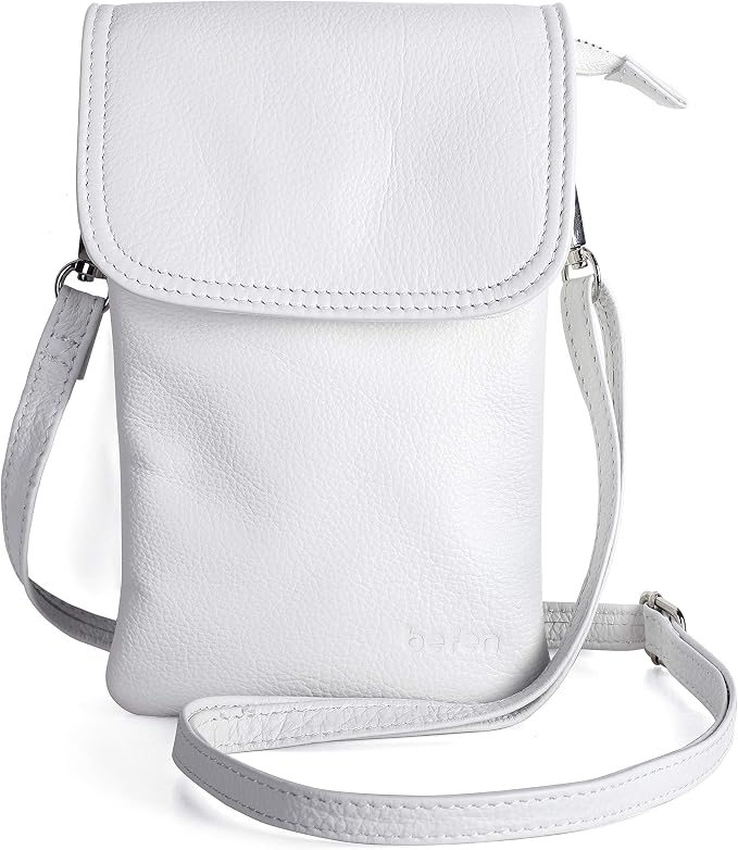 befen Genuine Leather Small Crossbody Bags for Women Cell Phone Travel Bag | Soft Real Leather, Adjustable Shoulder Strap, Card Slots, Compact Size, Daily Travel Shopping Outing Use, Phone Purse