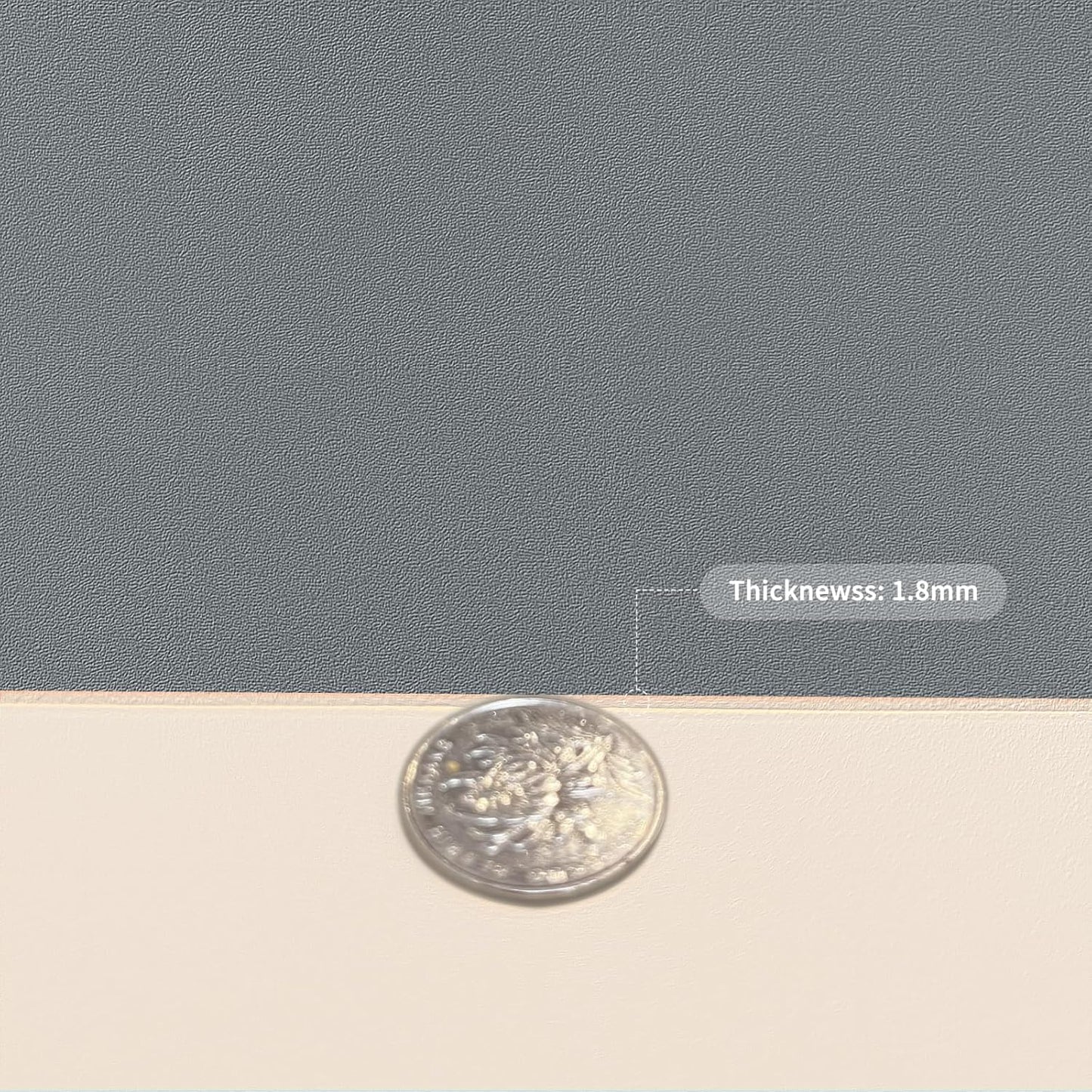 Leather Desk Mat,1.8mm Thick,12x66 Inch Desk Cover,Desk Protector Mat,Dresser Cover Top,Desktop Cover,Dresser Cover Top for Bedroom,Table Protector Mat(Off White+Light Gray,12×66)