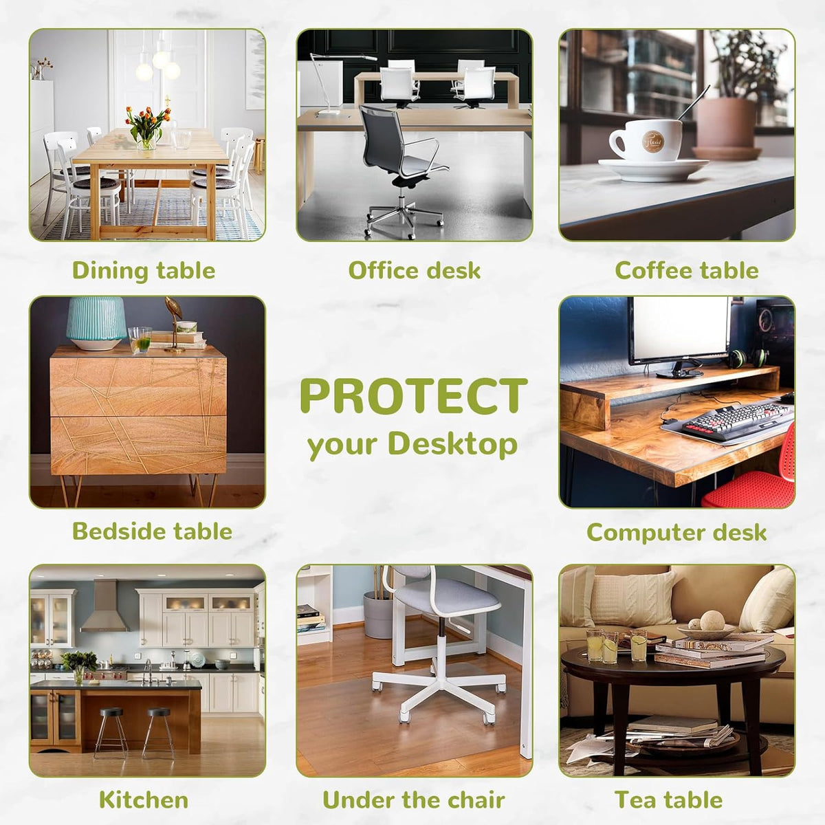 30 x 48 Inch Clear Table Cover Protector, Clear Table Protector for Dining Room Table, 1.5mm Plastic Table Cover, Waterproof Table Pad for Kitchen, Office
