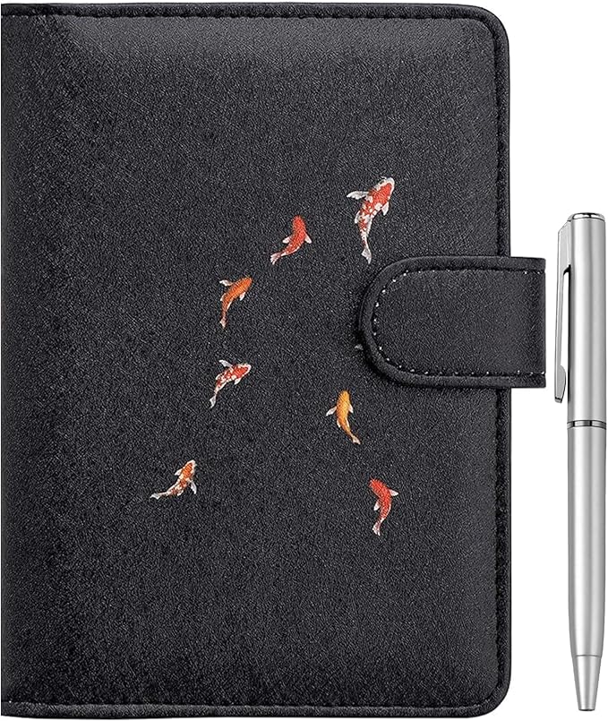 WALNEW Passport Holder for Travel, RFID Passport Wallet, Travel Essentials | PU Leather Passport Cover Case with Pen Holder, Travel Must Haves Accessories, Passport Book Holder for Women Men
