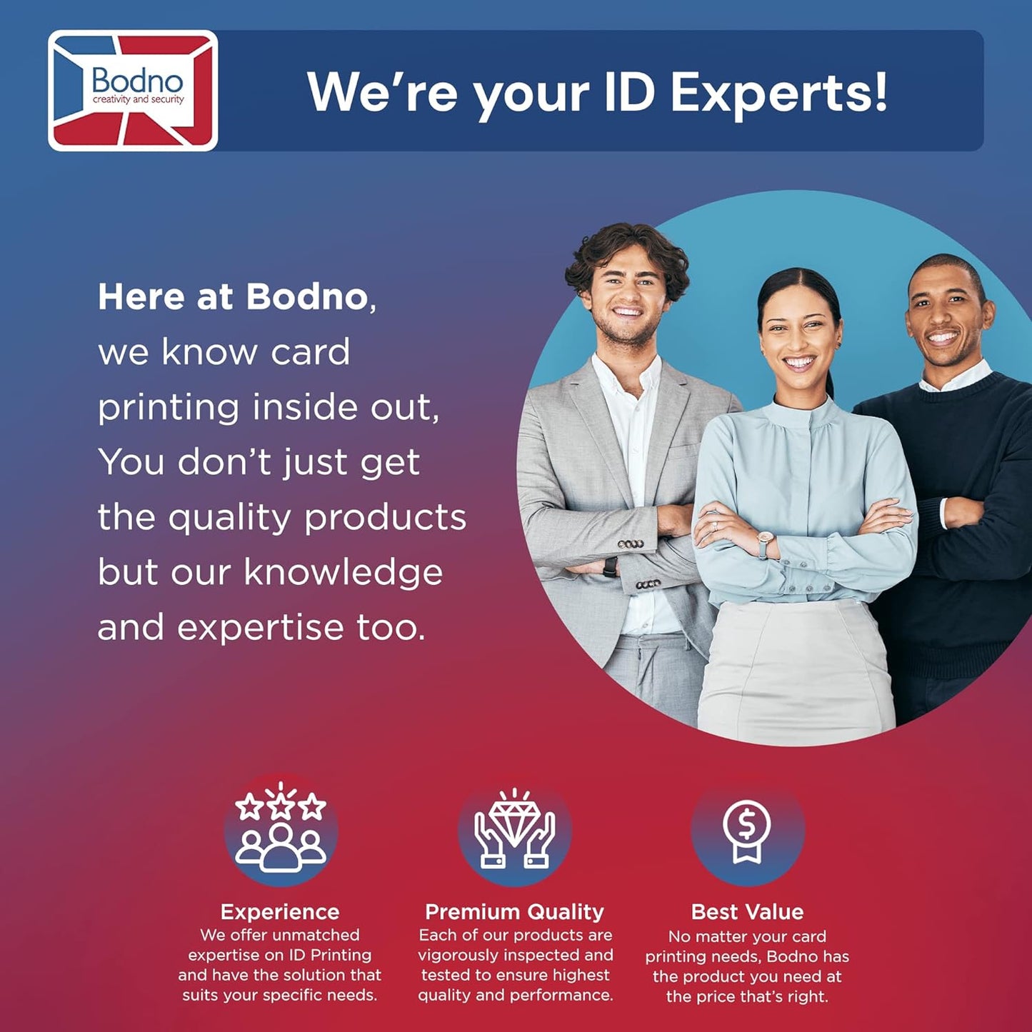 Evolis Zenius Single Sided ID Card Printer & Complete Supplies Package with Bodno Silver Edition ID Software