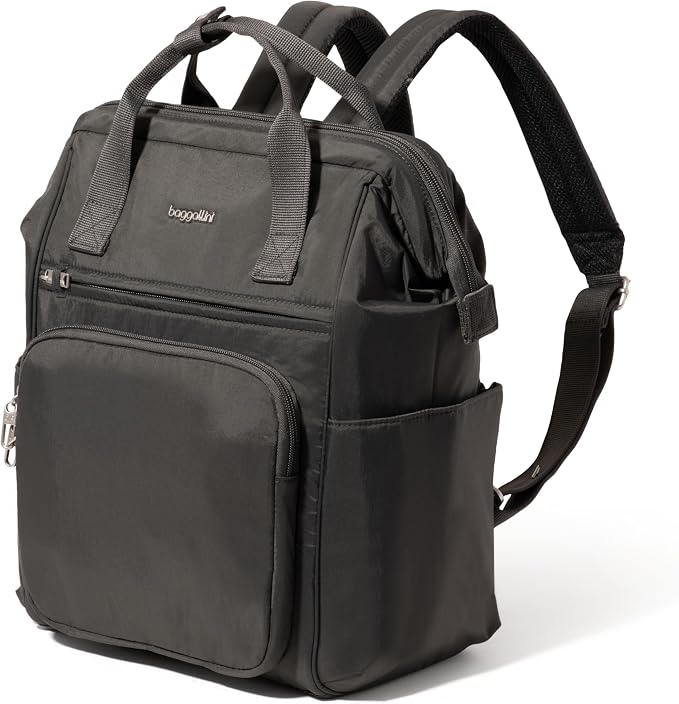 Baggallini Securtex Anti-Theft Windsor Backpack for Travel, Work & College, RFID & Locking Zipper, Up to 16" Laptop