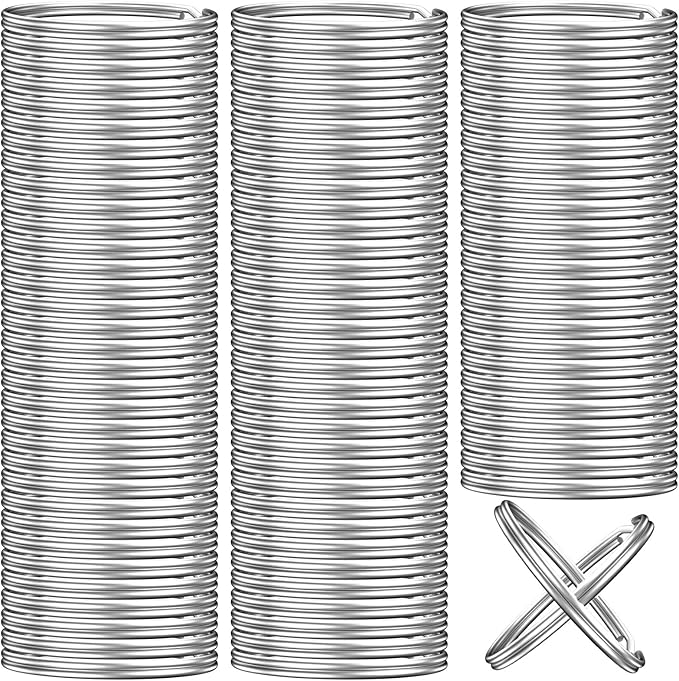 300PCS Key Rings Bulk, Split Key Rings, Keychain Rings and Crafts 1 inch (25mm)