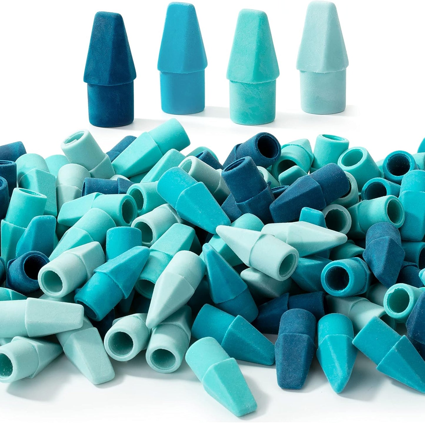 Mr. Pen- Pencil Toppers, 120 Pack, Blue Shades, Pencil Top Eraser Caps, Back to School Supplies