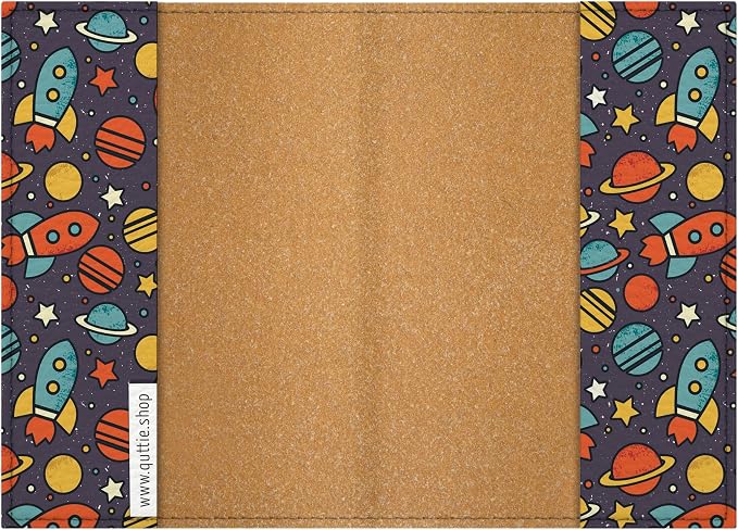 Passport Cover for Kids, Women and Men, Cute Travel Passport Holder (Dark Space)