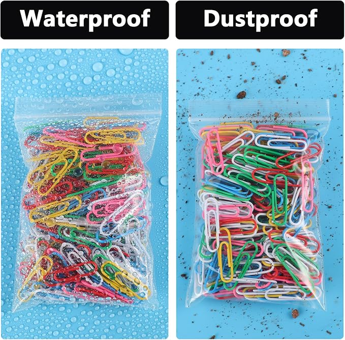 BESARME 1000 PCS 3" x 4" Small Plastic Bags for Jewelry Mini Clear Plastic Poly Bag 2 Mil with Resealable Lock Seal Zipper for Storage Gifts Candy Screws