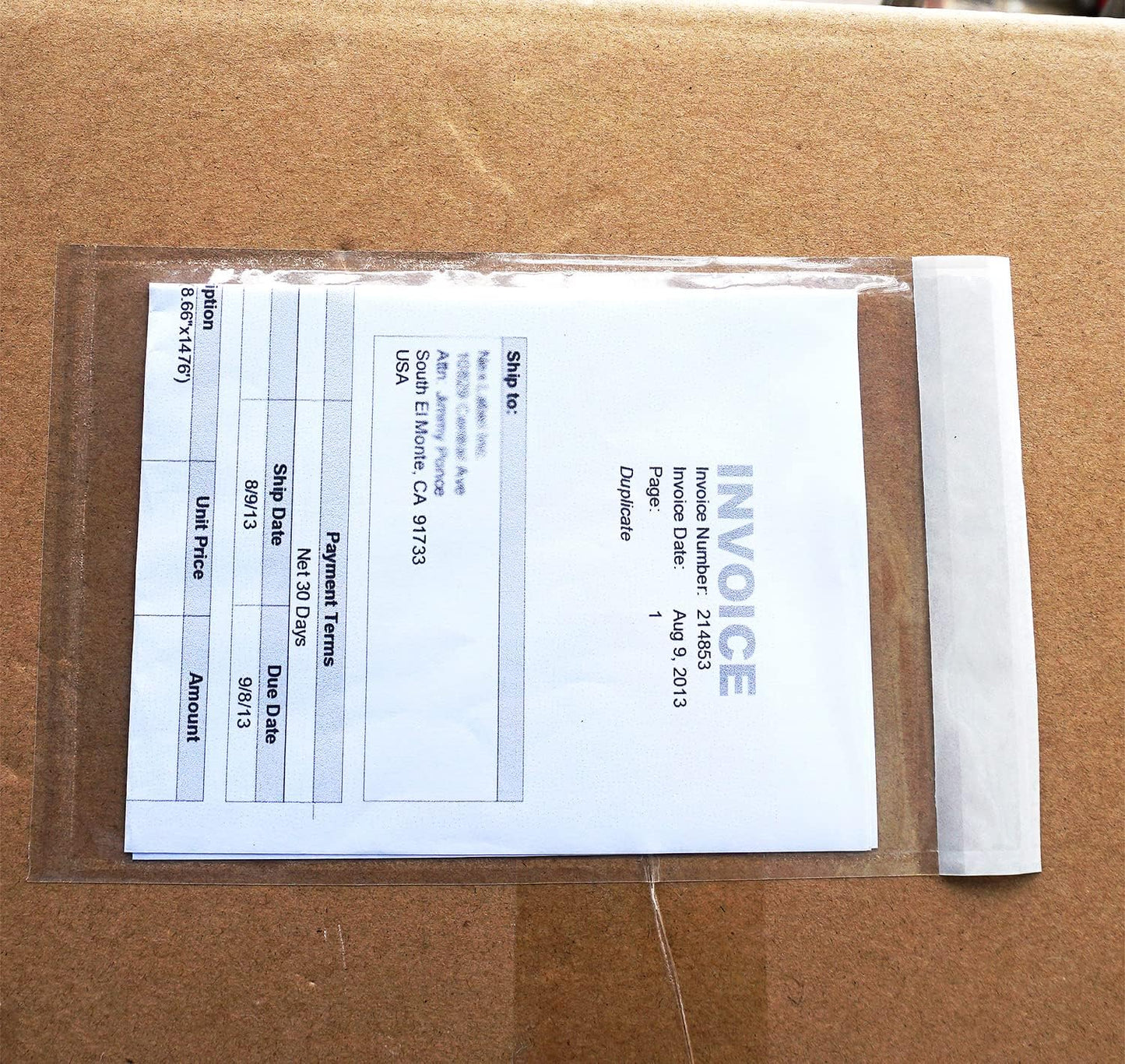 Premium 4.7''x7.5'' Packing List Envelopes, Tailored Size for 4x6'' Shipping Labels,Self Adhesive Shipping Label Pouches/Sleeves (100 pack)