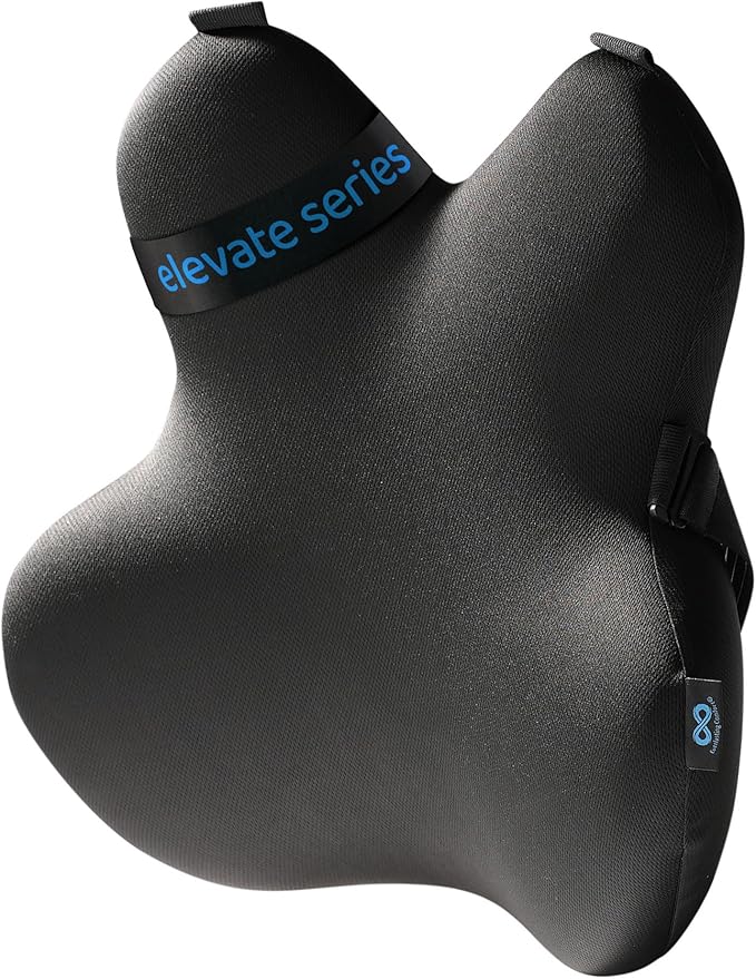 Everlasting Comfort Lumbar Support Pillow for Office Chair - Memory Foam Back Cushion for Car Seat - Promotes Better Posture, Back Pain Relief - Ideal Gaming and Desk Chairs Work and Home Essentials