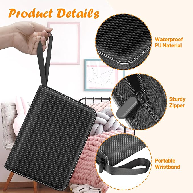 Card Binder 9 Pocket, 900 Pockets Card Holder Compatible with Game Cards Gift for Girls and Boys, Trading Card Binder Album Case Book Storage For Photocards, Large,Black