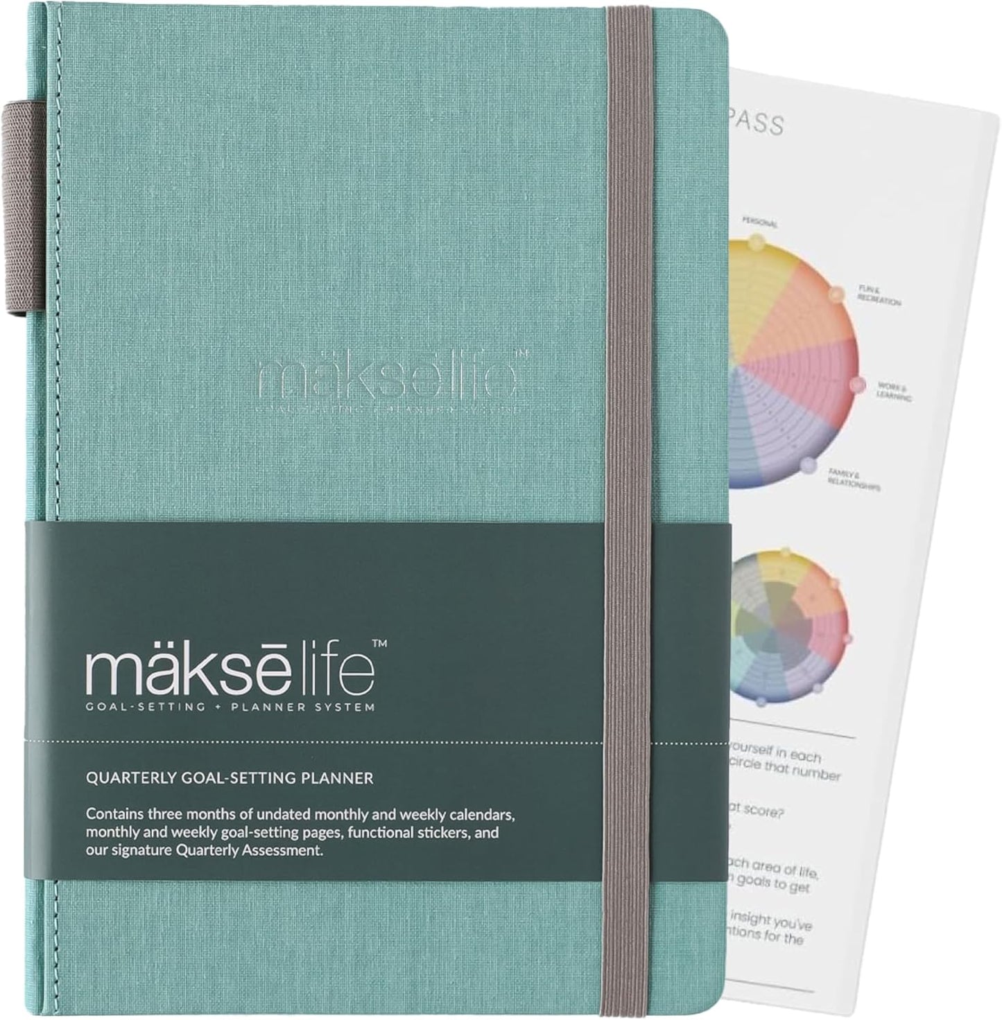 90-Day Quarterly Planner - Entrepreneur Goal Setting & Project Management, Undated 3-Month Productivity Planner for Small Business Owners, Teal
