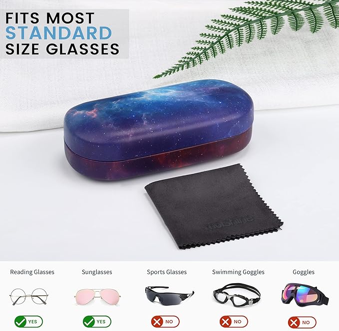 molshine Hard Shell Sunglasses Case,Classic Large Glasses Case for Women Men,Sunglass Eyeglasses