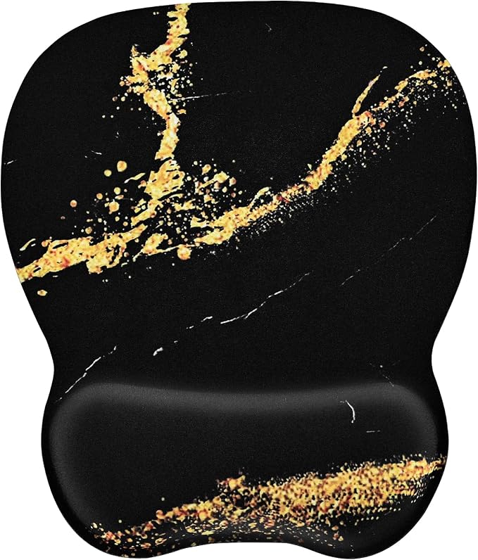 EooCoo Ergonomic Mouse Pad with Wrist Rest, Memory Foam Support Mousepad | Non-Slip Base for Computer, Cafe, Home & Office, 9.64 x 8.26 in Office Desk Accessories, Carpal Tunnel Relief
