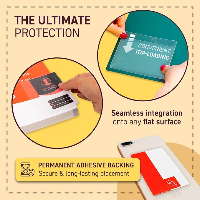 Tarifold Self-Adhesive Photo Pockets, 4 Inches x 6 Inches, Clear, 100 Pack | 100 clear polypropylene pockets, 4 inches x 6 inches, self-adhesive backing, protects photos and cards, top-loading