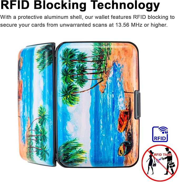 Credit Card Holder Small RFID Blocking Wallet Business Metal Slim Mini Aluminum Hard Case for Women Men