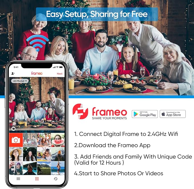 ARZOPA Digital Picture Frame 15.6" Large WiFi Digital Electronic Photo Frame with 32GB Storage, 1920x1080 FHD Touch Screen, Auto-Rotate, Share Photos or Videos Instantly via Frameo