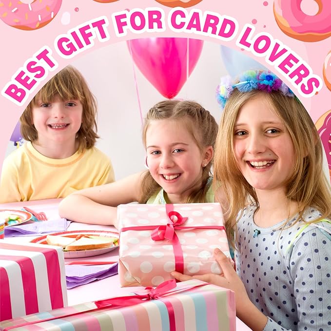 9 Pocket Card Binder 900 Card Holder Album, Pink Donut Trading Cards Holder Zipper Binder for Girl Teen Collection (Purple Donut, 900 Pocket)