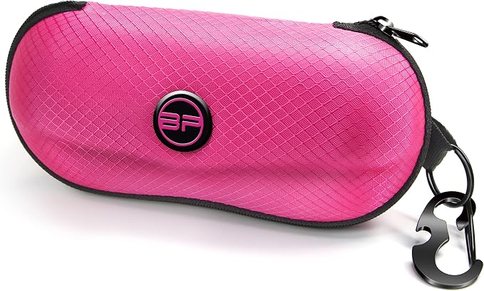 BLUPOND Sunglasses Case Semi Hard EVA Shell with Metal Hanging Hook Belt Clip Sun Glasses Storage