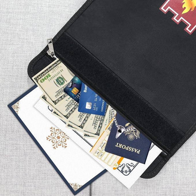 MoKo Fireproof Money and Document Bag, 15 x 11 Inch