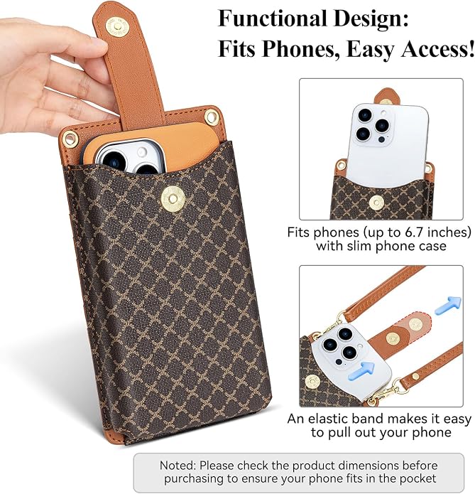Peacocktion Small Crossbody Cell Phone Purse for Women, Lightweight Mini Small Crossbody Bags for Women with Card Slots