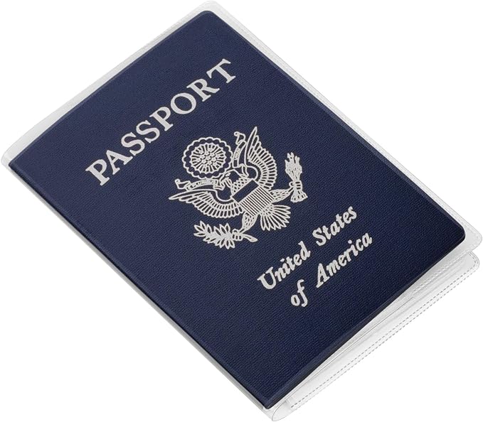 Passport Covers Protector Case for Travel, Clear, 5 Pack | Plastic Vinyl, Passport Holder for Travel Men Wowen