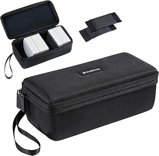 caseling Hard Card Case for 600+ Trading Cards, Collectible Game Holder | Premium EVA hard shell case holds over 600 trading cards with 5 adjustable dividers for custom organization