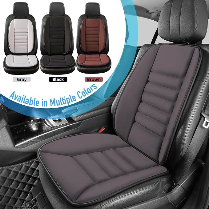 Lofty Aim Car Seat Cushion with Back Support Pillow, Driver Seat Cushion | Comfy Lumbar Support & Seat Cushion, Memory Foam Seat Cushion for Pain Relief, Butt Pillow for Car, Truck, Gray