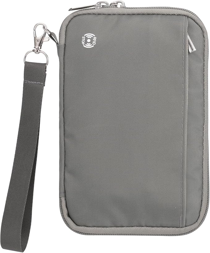 WALNEW Passport Holder for Travel Family, RFID Blocking Passport Wallet | Travel Document Organizer Holds up to 5-6 Passports, Water Resistant Travel Wallet Passport Pouch, Travel Essentials