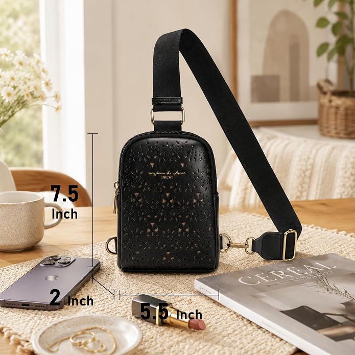 Lightweight Small Crossbody Sling Bag for Women | Mini Travel Purse,Multi-pocket with Card Slots,Durable Vegan Leather,Everyday Carry